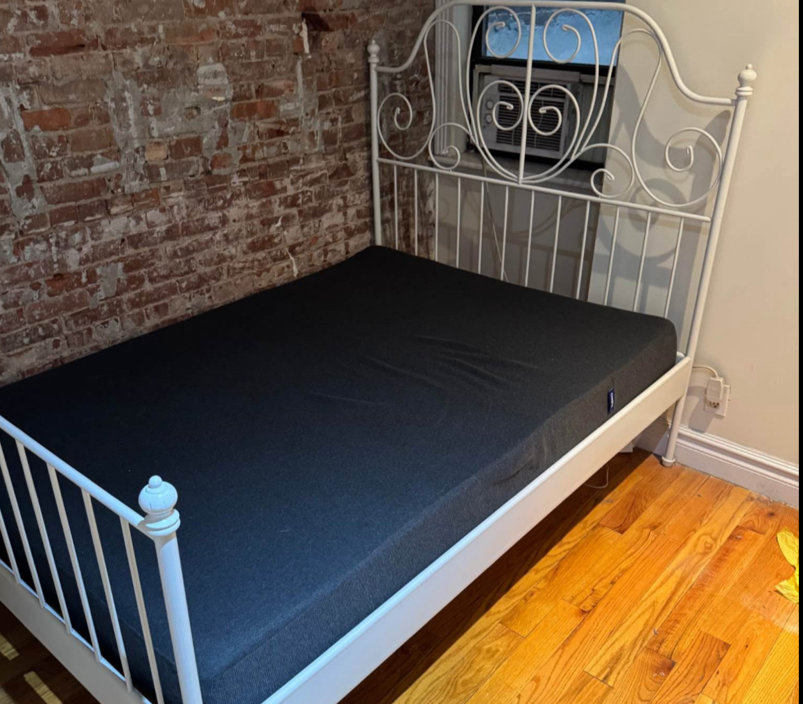 White LEIRVIK Ikea steel Bedframe